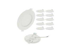 3700710816607 - Eclairage Design - Set mit 10 extraflachen LED-Einbaustrahlern 5W Eq 40W Farbtemperatur Warmweiß 3000K