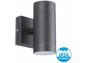 3700710817697 - Eclairage Design - GU10 IP54 schwarze Doppelwand-Außenwandleuchte