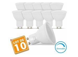 3700710820413 - Eclairage Design - 10er-Set Spot-LED-Lampen GU10 7W äq 60W dimmbar Température de Couleur Blanc chaud 2700K