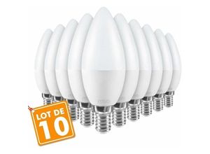 3700710820710 - Eclairage Design - Los mit 10 LED-Lampen E14 55 w Äq 40 w C37 Température de Couleur Blanc neutre 4000K