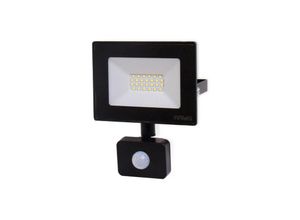 3700710821106 - LED Fluter 20W Schwarz Bewegungsmelder IP44 Température de Couleur Blanc Froid 6000K