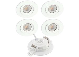 3700710823407 - Arum Lighting - 5 led Einbauleuchten asturia Einstellbar 7W Gl 75W Température de Couleur Blanc Chaud 3000K