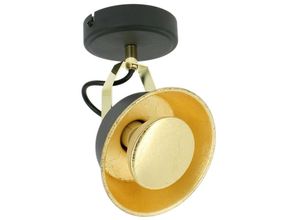 3700710823759 - Arum Lighting - ridley Schwarz-Gold-Wandleuchte mit warmweißer LED-Lampe GU10