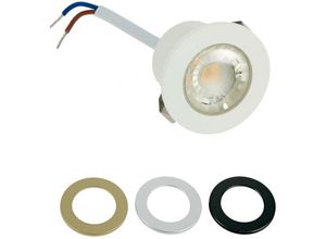 3700710825487 - Arum Lighting - Mini Einbaustrahler led 1W IP54 + 3 Blenden Température de Couleur Blanc neutre 4000K