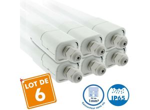 3700710825913 - Set mit 6 wasserdichten LED-Streifen 24W 120cm IP65 Eq200W panama | Farbtemperatur 4000K neutralweiß