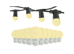 3700710826347 - Arum Lighting - Professionelle Guinguette Girlande 10 B22 led Birnen 1W Warmweiß 10 Meter anschließbar