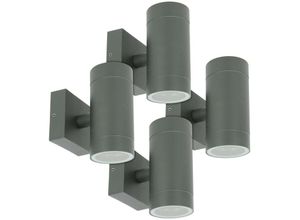 3700710828563 - Arum Lighting - Set mit 4 Wandleuchten venice Anthrazit für den Außenbereich zweistrahlig GU10 IP54