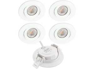 3700710829560 - Arum Lighting - 5 asturia LED-Einbaustrahler verstellbar 7 w dimmbar Äq 75W Température de Couleur Blanc neutre 4000K