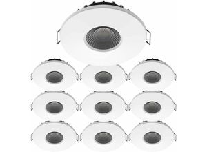 3700710832713 - Arum Lighting - Set mit 10 LED-Einbaustrahlern 8W milan cct IP65 IK07 mit dimmbarem Transformator