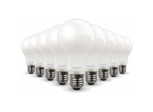 3700710834205 - Arum Lighting - Set mit 9 LED-Glühbirnen 7W Eq 60W Frosted Standard E27 Température de Couleur Blanc chaud 2700K