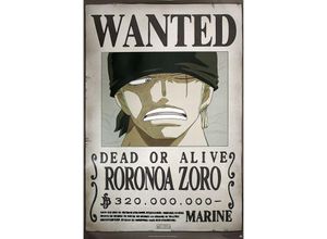 3700789269076 - One Piece Poster Wanted Roronoa Zoro Dead or Alive