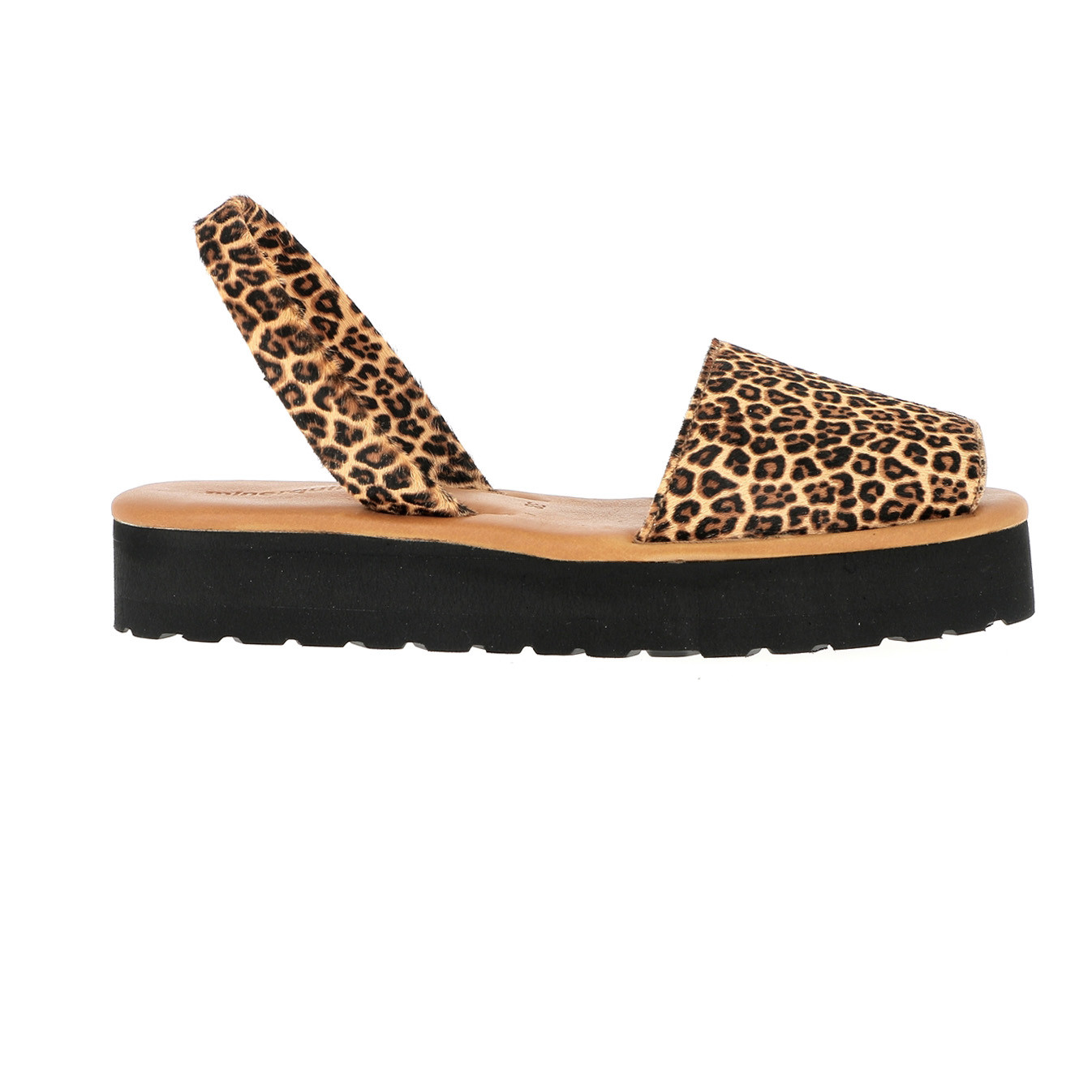 3700869445437 - Frau Mini Leopard Plateausandalen Avarca Platja