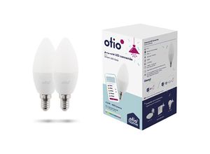 3700976200028 - Otio - Pack mit 2 verbundenen LED-Lampen Bluetooth E14 5W