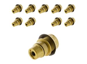 3700976204637 - Set mit 10 E14-Fassungen aus Thermoplast mit einfachem Ring Gold - Zenitech