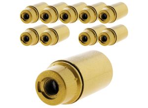 3700976204682 - Set mit 10 E14-Fassungen aus Thermoplast glatt Gold - Zenitech