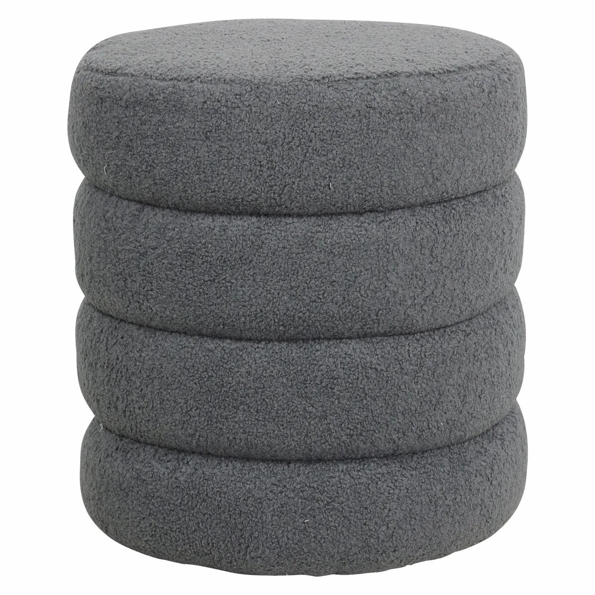 3701172151862 - Pouf Stoff Effekt Wolle Bouclé Lomos Fino