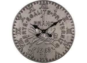 3701345005664 - Antic Line Créations - Eisenuhr Münze 60 cm 1 Franc - Silber