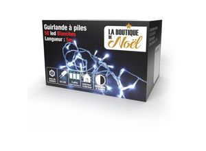 3701358213681 - La Boutique De Noel - la boutique de Noël - Batteriebetriebene LED-Girlande Weiß 10 mètres