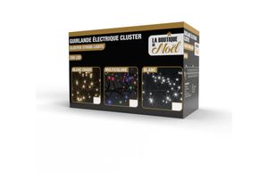 3701358213810 - La boutique de Noël - Lichtgirlande in Clusterform Schwarz