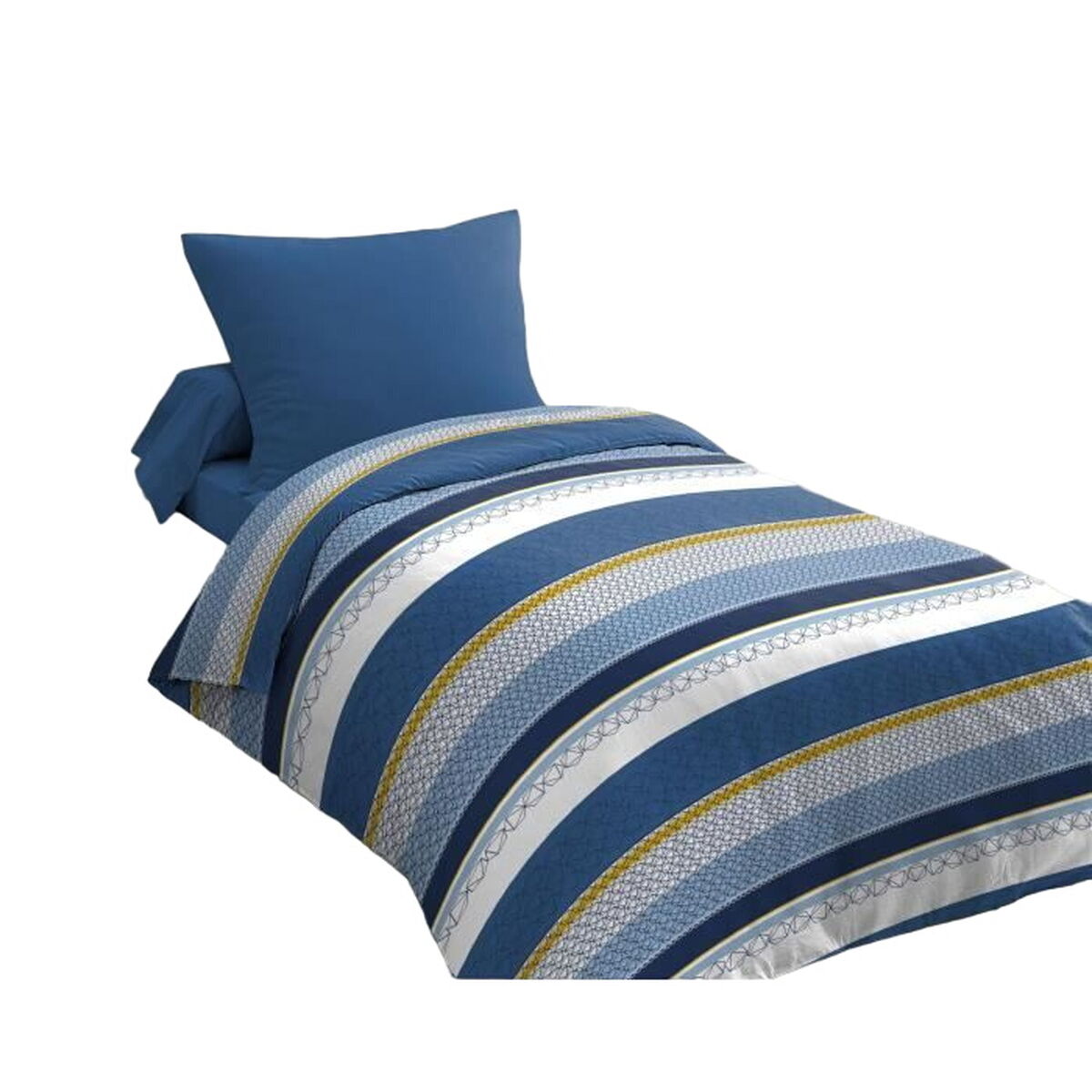 3701393711609 - Duvet cover set Blue White 140 x 200 cm