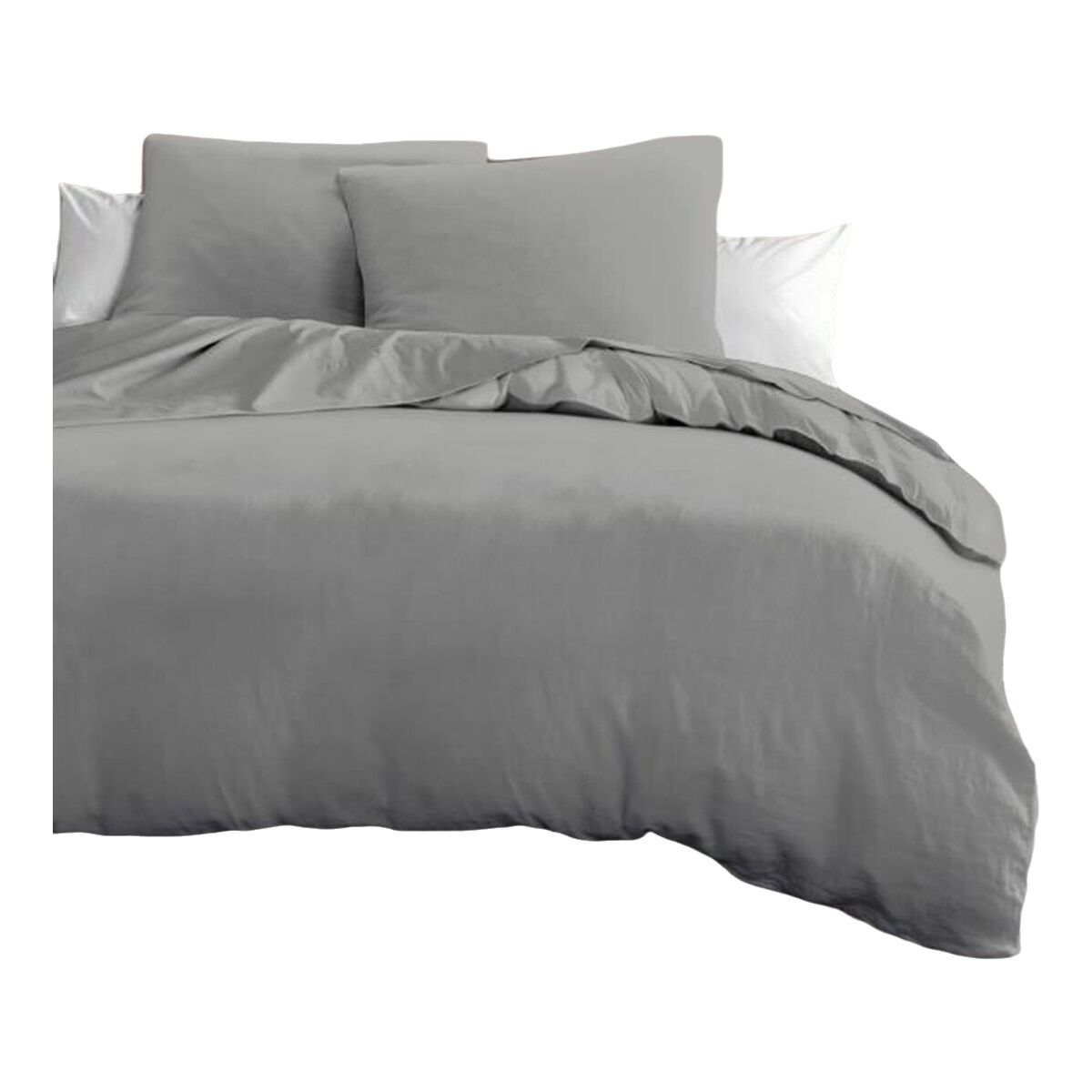3701393720786 - Duvet cover set Light grey Super king 3 Pieces 3701393720786 - Duvet cover set Light grey Super king 3 Pieces