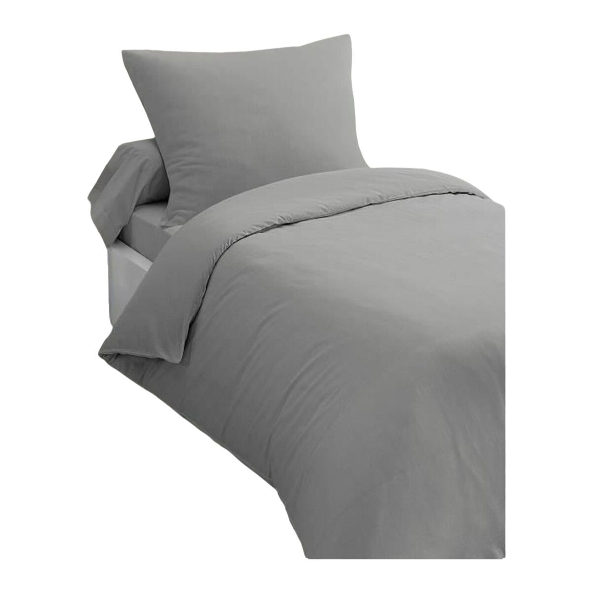 3701393720809 - Duvet cover set Light grey Double 2 Pieces