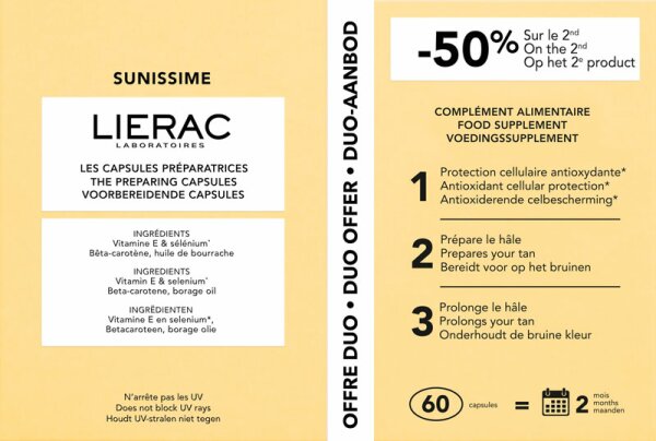 3701436917487 - Lierac Sunissime Brä unungskapsel Duo 2x 30 Kapseln