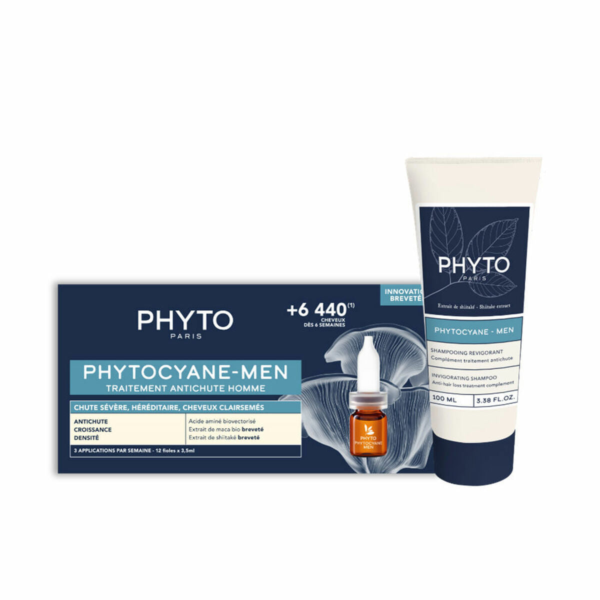 3701436918248 - Hair Dressing Set Phytocyane Tratamiento Anticaída Hombre Lote