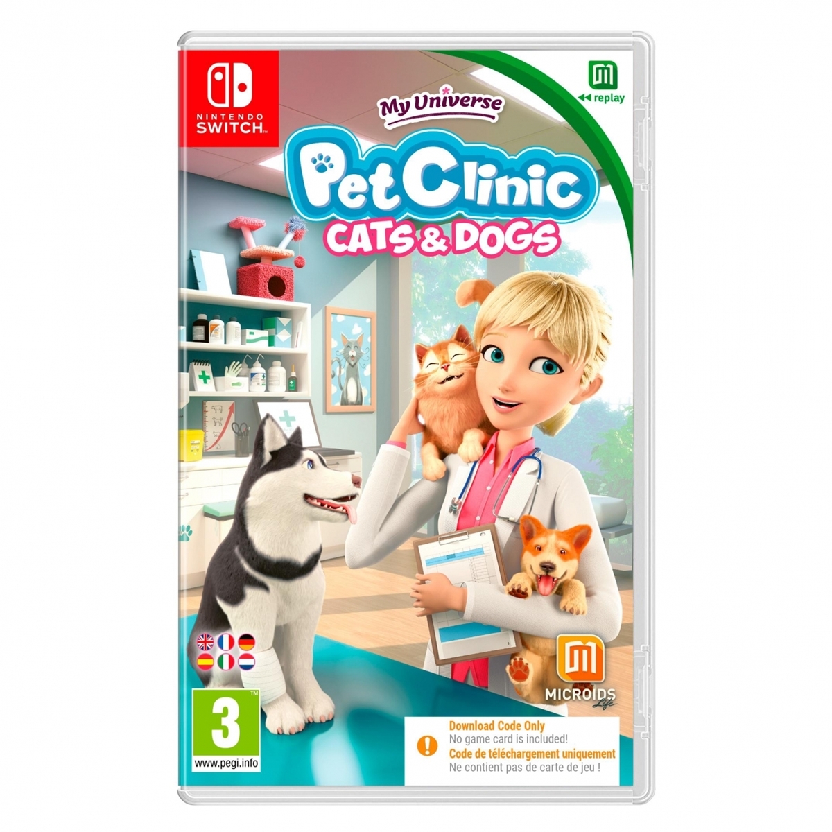 3701529503207 - My Universe Pet Clinic Cats + Dogs (Code in a Box) - Nintendo Switch - Virtual Pet - PEGI 3