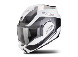 3701629106445 - Modularhelm EXO-TECH EVO PRO Commuta Weiß-Rot