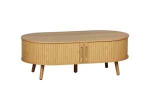 3701672508067 - Couchtisch Schiebetüren mit Fächern in geriffeltem Holzlook b 110 cm - Sweeek