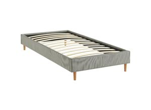 3701672508487 - Sweeek - Bett mit Lattenrost 90 x 190cm fein gerippter Cord