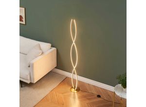 3701703924828 - Kosilum - Dimmbare goldene LED-Stehleuchte im Twist-Design 150 cm - Orionis