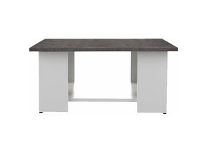 3760037841911 - Temahome Boutique Officielle - Couchtisch square 67 x 67 - weiß und beton