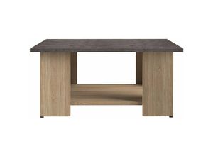 3760037846350 - Temahome Boutique Officielle - Couchtisch square 67 x 67 - natürliche Eiche und Beton