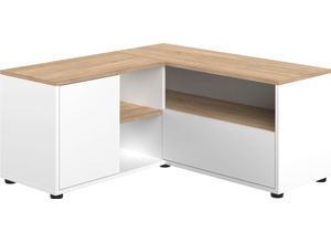 3760037850159 - Lowboard TEMAHOME ANGLE Sideboards Gr B H T 90 cm x 46 cm x 90 cm braun (weiß eichefarbig) Lowboards ideale Ecklösung Schenkelmaße 90x90 cm