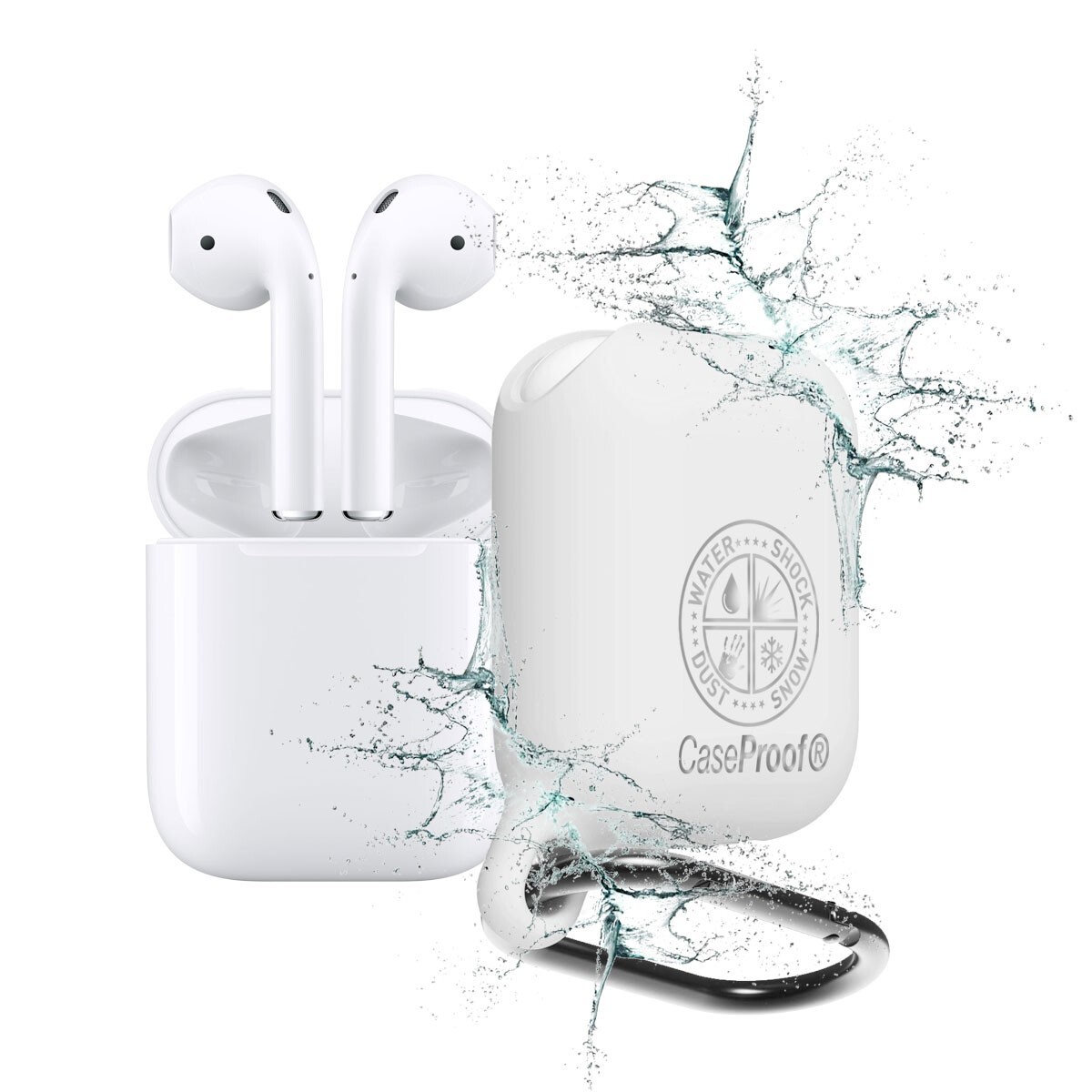 3760066552567 - wasserdichte stoßfeste airpods-Hülle CaseProof