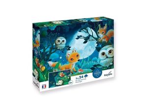 3760124877014 - Calypto Tiere in der Nacht 2x24 Teile Puzzle