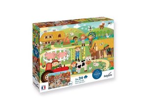 3760124877021 - Calypto Bauernhof & Stadt 2x24 Teile Puzzle