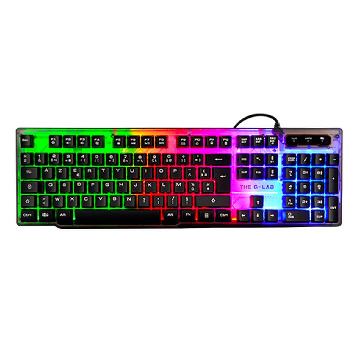 3760162062984 - Tastatur Keyz Neon Schwarz Qwerty Spanisch QWERTY