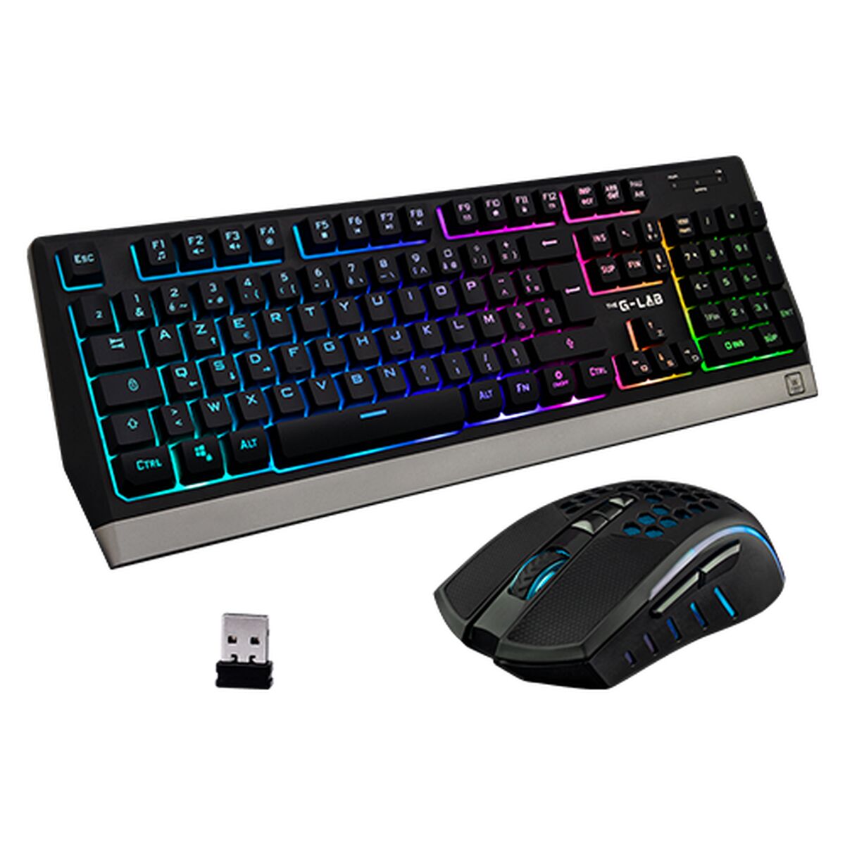 3760162064988 - Tastatur mit Drahtloser Maus WIRELESS GAMING Schwarz Qwerty Spanisch