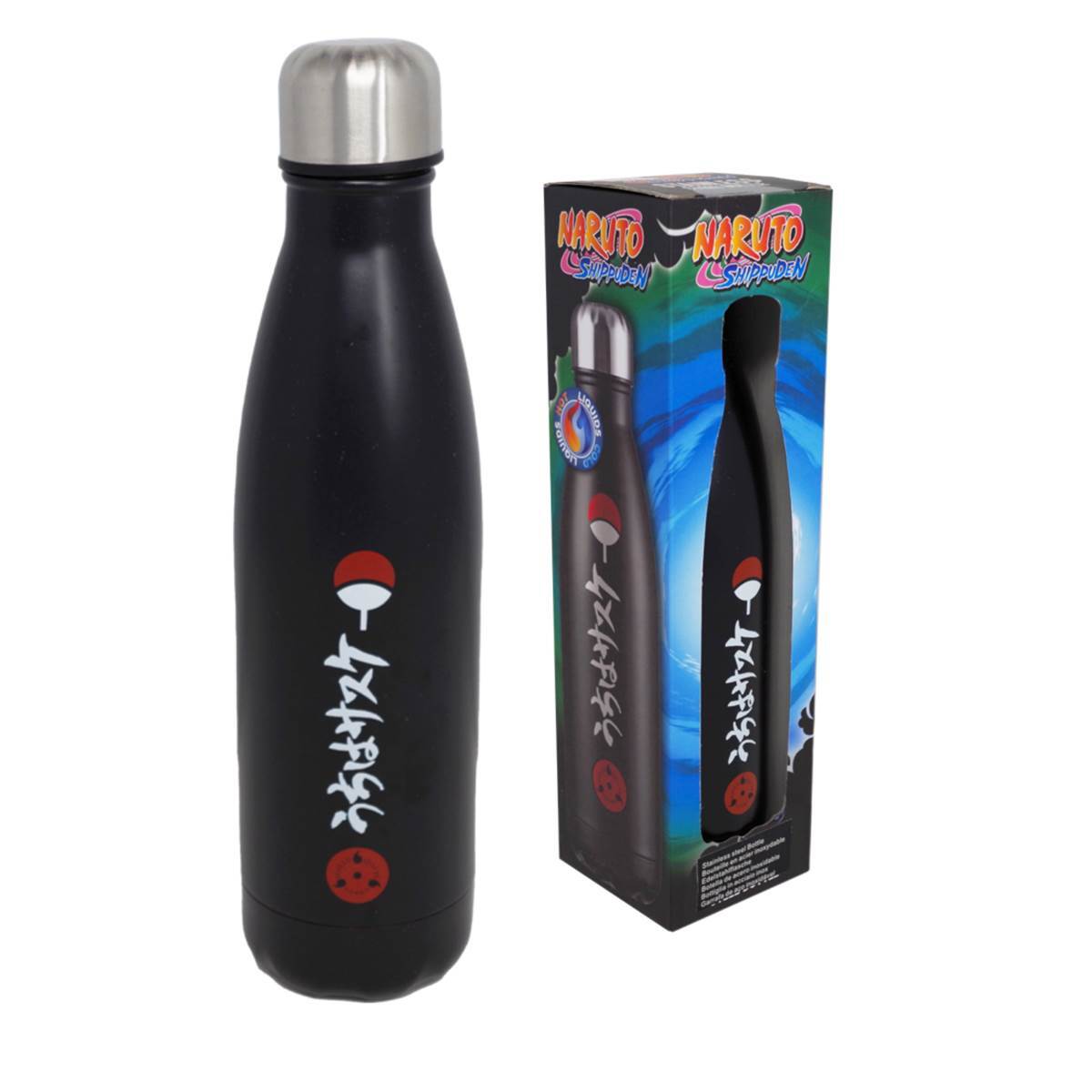 3760167646950 - Isolierte Edelstahl-Trinkflasche für Kinder Naruto Symbole Uchiwa 3760167646950 - Isolierte Edelstahl-Trinkflasche für Kinder Naruto Symbole Uchiwa