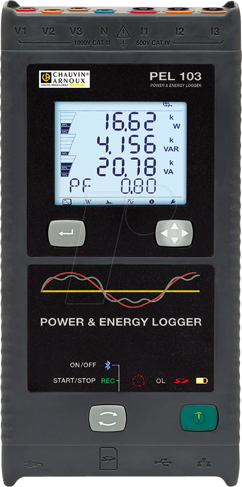 3760171418109 - Chauvin Arnoux PEL 103 Netz-Analysegerät 3phasig mit Loggerfunktion
