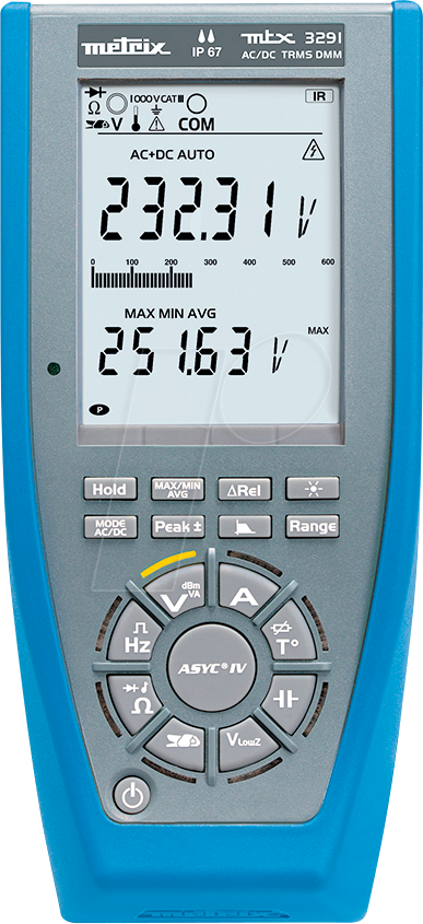 3760171419069 - Metrix MTX 3291 Hand-Multimeter digital CAT III 1000 V CAT IV 600 V Anzeige (Counts) 60000