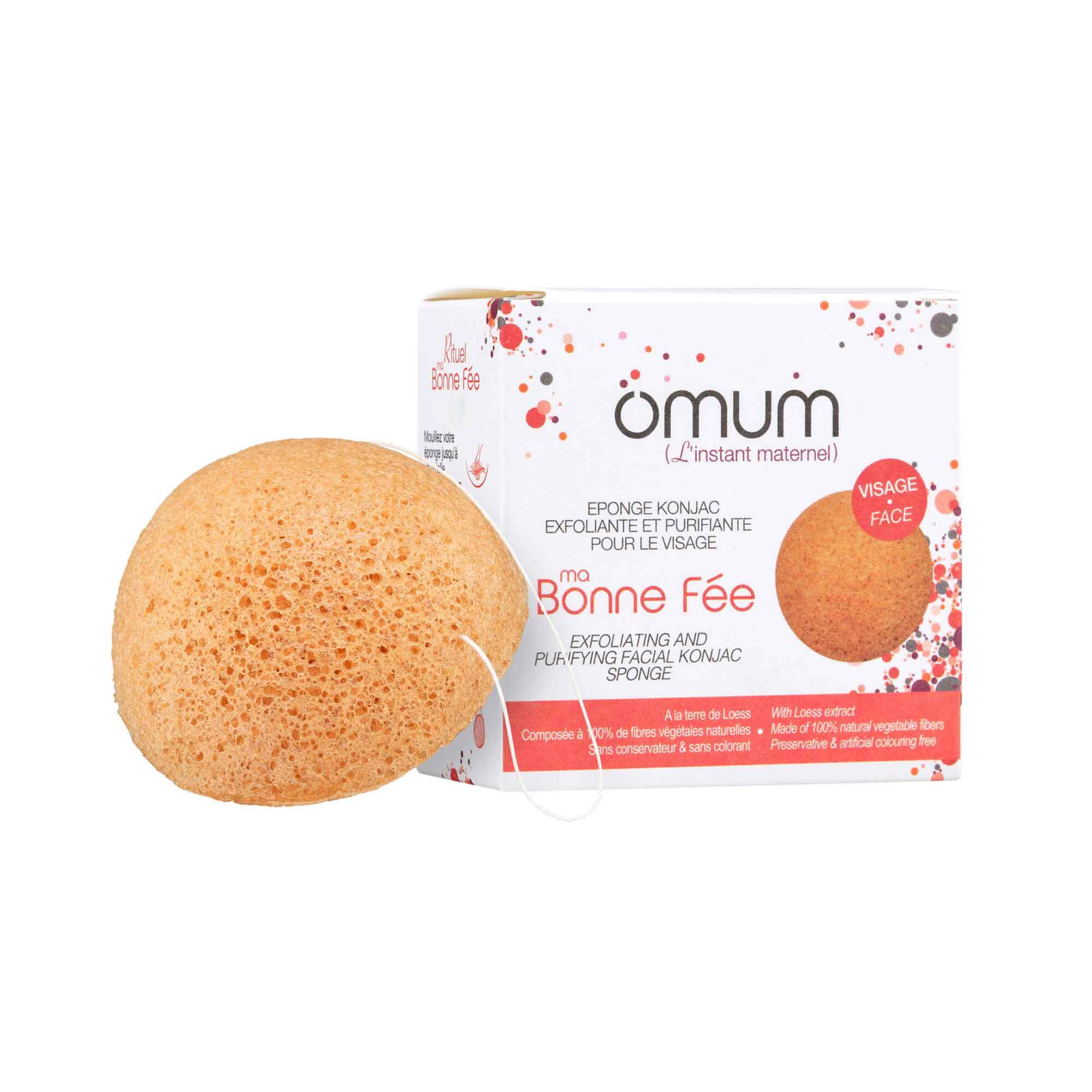 3760214630222 - Meine gute Fee für das Gesicht - Konjac-Schwamm für Peeling und Reinigung Omum