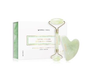 3760275388155 - KORIKA Tools Face Roller & Gua Sha Massagerolle für das Gesicht und Massage Hilfsmittel Jade Green