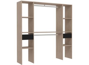 3760285050684 - Concept-usine - Kleiderschrank mit 6 Fächern 2 Schublade 180 x 40 x 180 cm elysee