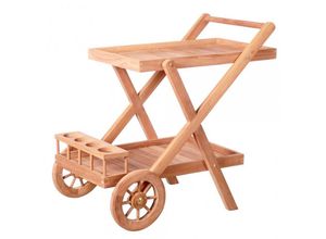 3760313240377 - Concept-usine - Beistelltisch aus Teakholz mit Rädern kereta - Holz