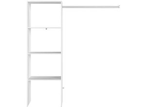 3760313246959 - Kleiderschrank 3 Fächer Garderobe 160 x 40 x 180 cm weiß ELYSEE