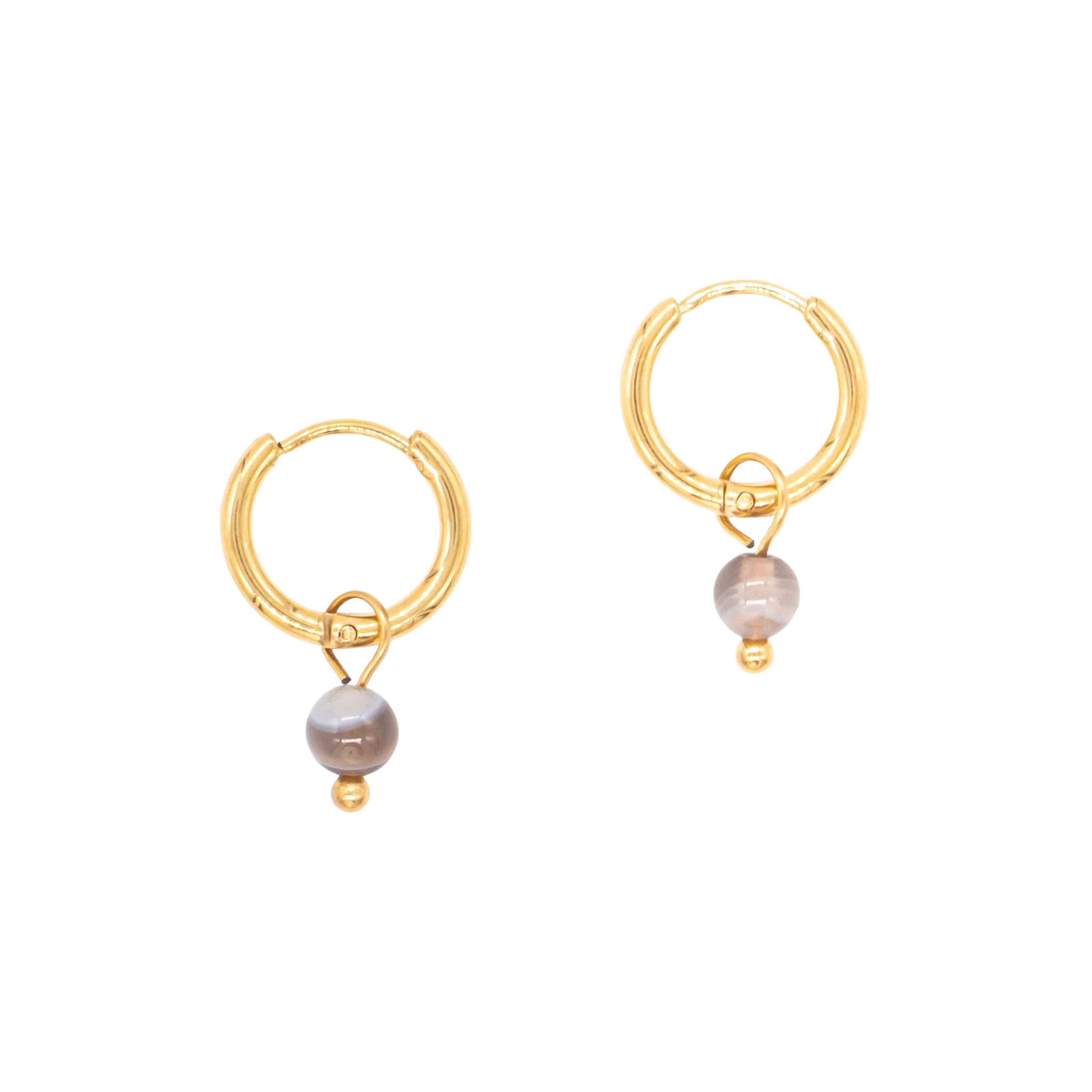 3760341192372 - Ohrringe Creolen aus Botswana-Agate für Frauen Serena 3760341192372 - Ohrringe Creolen aus Botswana-Agate für Frauen Serena